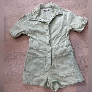 Zara mint denim shorts one piece size 10